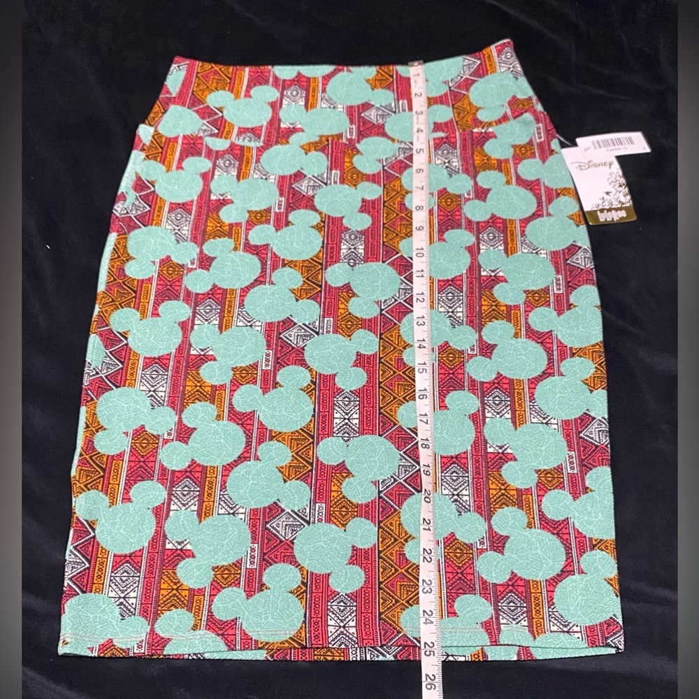 NWT Large Disney high waist stretchy fun skirt Measurements in pics knee length - Picture 7 of 11